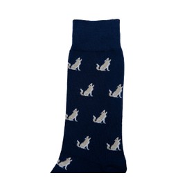 AUSCUFFLINKS Wolf Socks for Men Animal Print Socks for Him Howling Dog Socks | Wolf of Wall Street Socks for Work | Birthday Gift for Guys (Wolf)