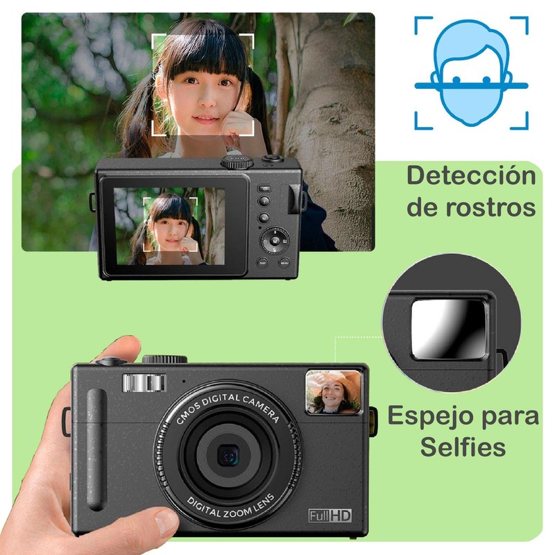 VAK Cámara Digital CDR1 LCD 3' 24mp Video Efectos pc