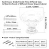 16 Pcs Drawer Knobs, 30mm Crystal Glass Cabinet Knobs Dresser