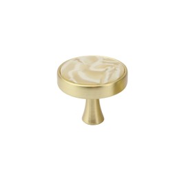 Natural Goods Berlin Furniture Handles, Pearl Gold Brushed Design Furniture Knobs, Metal Furniture Knob, Round Door Handle for Cabinets, Chest of Drawers, Sideboard, Kitchen Front Drawer Handle, Wall