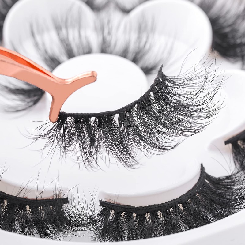 False Eyelashes, 7 Pairs, 5D Eyelashes, Handmade False Eyelashes, Fluffy