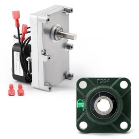 Adviace Pellet Stove Parts for Englander 25-PDVC, 55-SHP10, 25-PDV, PU-047040 Auger Motor and PU-UCF204-12 Auger Bearing for Englander Pellet Stove, 1 Pair