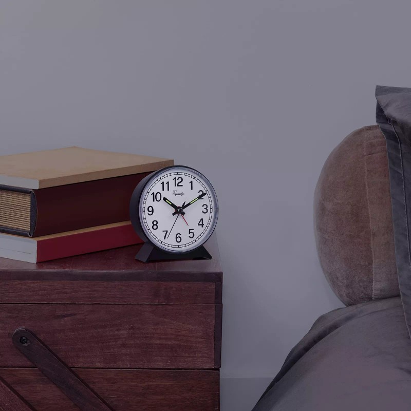 La Crosse Technology Equity Black Analog Wind Up Alarm Clock