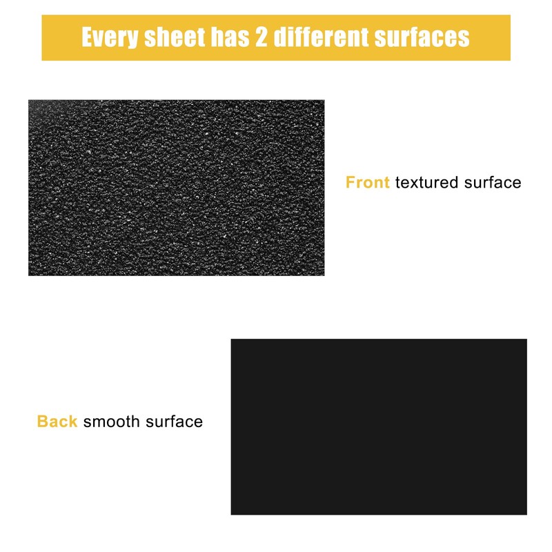 6 Pack Black ABS Plastic Sheet 12" x 16" x