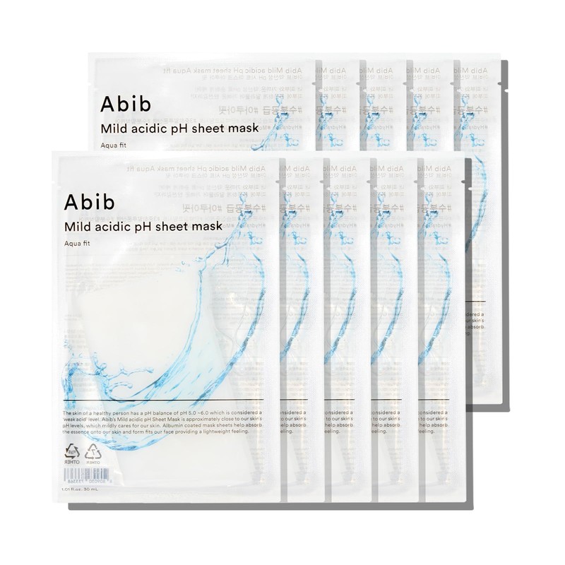 Mild Acidic Ph Sheet Mask - Aqua Fit - 30mlx10pcs