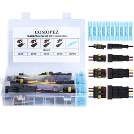 11 Kit 16AWG Waterproof Electrical Connectors, Male and Female Wire Connectors 1/2/3/4 Pin Automotive Electrical Connectors Quick Disconnect Suitable for car Truck, Boat and Motorcycles