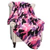 Camo Fleece Throw Blanket for Sofas, Lightweight Soft Warm Winter