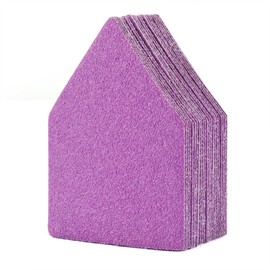 60 Grit Sandpaper 25PCS, 90mm x 65mm Triangle Sanding Sheets, Fits Milwaukee M12 Fuel Sander, Hook & Loop Detail Sander, White Fused Alumina Abrasive Sand Paper for Wood Finishing, Detail Sanding