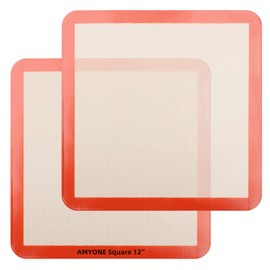 Alfombrillas cuadradas de silicona para hornear para tartas de 12 pulgadas, sartén de tarta de queso de 12 x 12 pulgadas, freidora de aire XL, alfombrilla cuadrada de silicona de grado alimenticio de