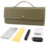 VESTURINA Woven Evening Clutch Purses for Women, Leather Crossbody Purse