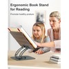 Tounee Book Stand for Reading, Adjustable Book Holder with 360°