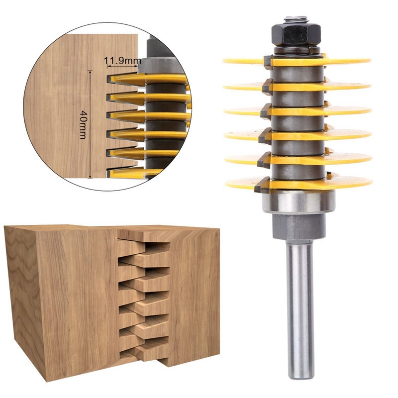 Finger Joint Router Bit with 8mm Shank Woodworking Milling Tenon