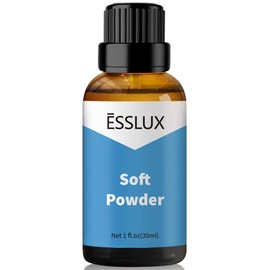 Soft Powder Fragrance Oil - ESSLUX Essential Oils for Diffuser, Candle Soap Making Clean Fresh Scents, Aromatherapy Scented Massage, Perfume for Humidifier Home Fragrance, 1 fl oz