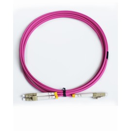 BTBGOET LC to LC Fiber Patch Cable 1m OM4 OM3 OM2 OM1 Multimode Duplex LC LC Jumper Fiber Cable 40GB/100GB MMF 50/125µm LSZH Optical Ethernet Patch Cable Pink Red (1meter 3ft)