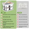 Snackle Box Container, 8 Stainless Steel Compartments with Individual Lids