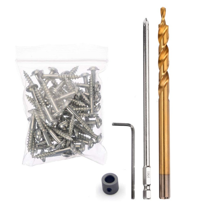 Pocket Hole Screw Jig Dowel Drill Kit Woodworking Angle Drilling