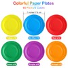 Aodaer 60 Pack Colorful Paper Plates Party Tableware 7 Inch