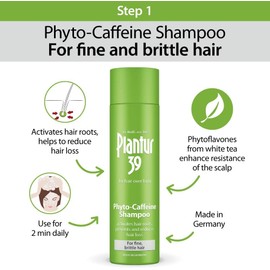 Plantur 39 Caffeine Shampoo and Conditioner Set Prevents and Reduces Hair Loss | For Fine Brittle Hair | Unique Galenic Formula Supports Hair Growth | Set of 250ml Shampoo and 150ml Conditioner