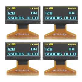 4Pcs LCD Display Module Thin Plastic Layer 128 X 64 Small 30PIN Display Module 0.96in Yellow Blue Displaying