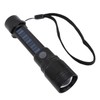 LED Flashlight Zoomable 3 Light Modes USB Or Solar Charge
