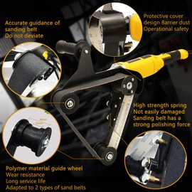 Rocsuk Pipe Belt Sander - 1280W Pipe Tube Polishing Sander with 6 Variable Speeds - Suitable for Polishing Various Circular Pipe Materials,Woodworking and Metal Rust Removal (20Pcs Belts).