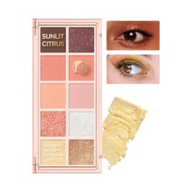 Peach C Seasonal Blending Eyeshadow Palette | Eye-Catching Eye Palette Makeup Hues for Everyday Use| Multi-Functional Eye Shadow Palette Makeup Shades| Lasting Makeup Eyeshadow SUNLIT CITRUS 3.03 oz