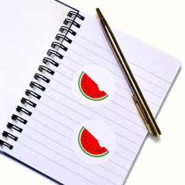 24 x 40mm Round 'Watermelon Slice' Stickers (SK00017646)