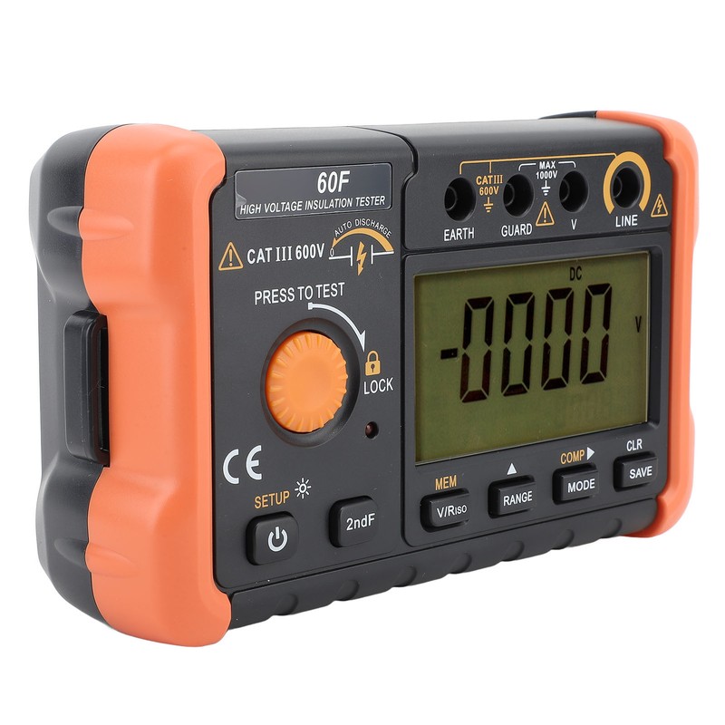 Insulation Tester Megohmmeter 50V~2500V Resistance Meter 1.3mA with Overload Protection