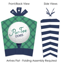 Big Dot of Happiness Par-Tee Time - Golf - Table Decorations - Birthday or Retirement Party Fold and Flare Centerpieces - 10 Count