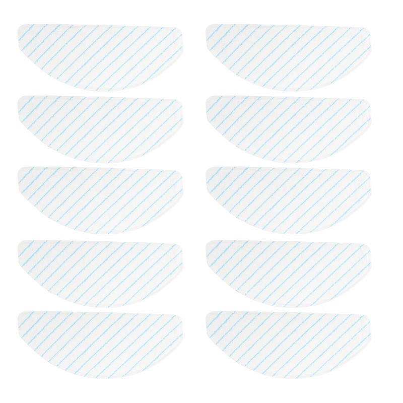 10pcs Sweeping Robot Disposable Mop Microfiber High Absorption Replacement Mopping