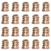 20Pcs M5 Threaded Inserts for Wood, M5x10mm Furniture Nuts Carbon