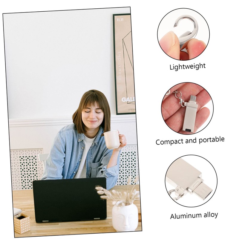 Gatuida 3pcs USB Reader Adapter for Mobile Devices Data Converter