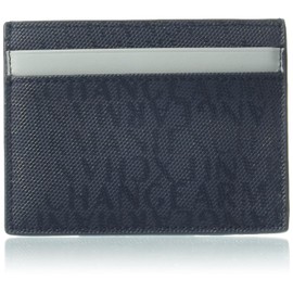 Armani Exchange Men's Logo Card Case Navy/Mirage Grey, One Size, Small