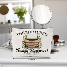 Human Resource Gifts Makeup Bag, HR Gifts Funny Cosmetic Bag, Funny Meme Organizer Zipper Pouch Boss Day Retirement Funny Office Gift for Women Manager Director Coworker Colleague