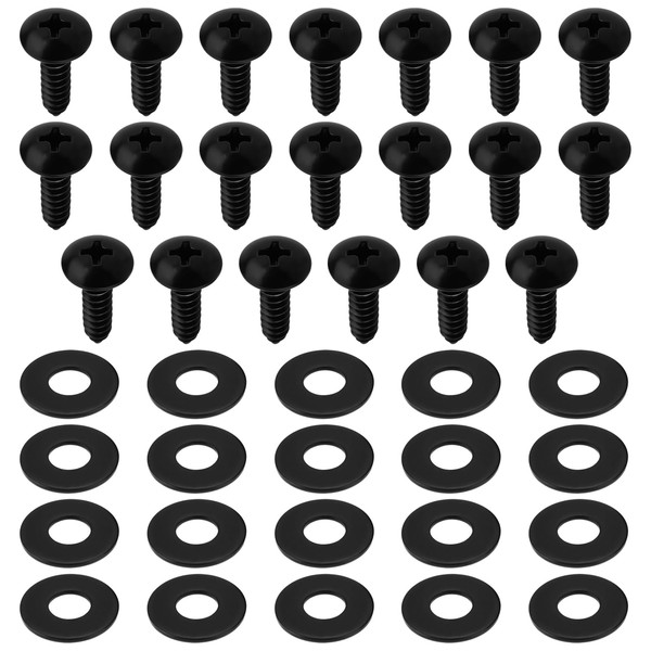 ECSiNG 5 Set License Plate Fixing Screw Set Compatible with