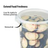 Lumintrail Cambro 4 Quart Round Food Storage Container, Translucent, with
