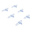 100pcs Blue Birds Paper Clips Creatively Cute Plated Metal Bookmark