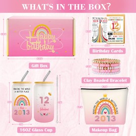 Unique 12 Year Old Girl Birthday Gift 12th Birthday Gifts for Girls Set Ideas 2013,Cool Things for 12 Years Old Trendy Birthdays Present for Teen Girl, Happy 12th Birthdays Decorations for Girls