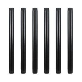 GeilSpace 6 Pack 3/4" × 12" Pre-Cut Black Metal Pipe, Industrial Steel Fits Standard Three Quarters Inch Black Threaded Pipes and Fittings - Vintage DIY Industrial Shelving (3/4" × 12")