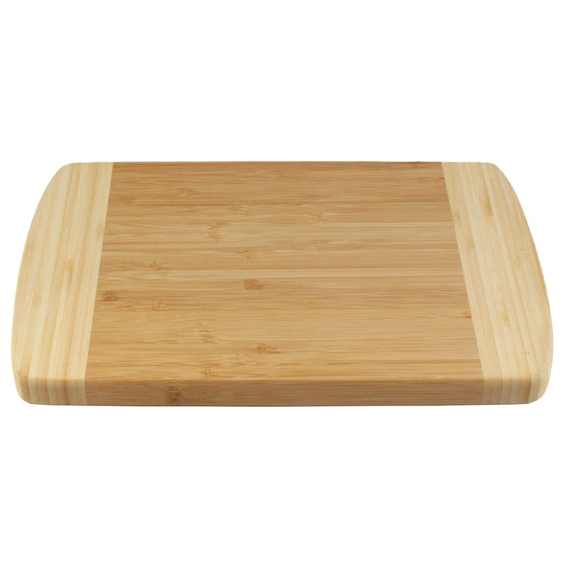 BambooMN Heavy Duty Premium Bamboo Two-Toned Cutting Board - 12"
