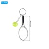 PATIKIL Tennis Keychain, 4Pcs Mini Tennis Racket Keychain Key Ring
