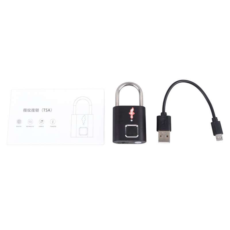 Smart Fingerprint Padlock 508DPI 360° Recognition Sensitive Security Lock for