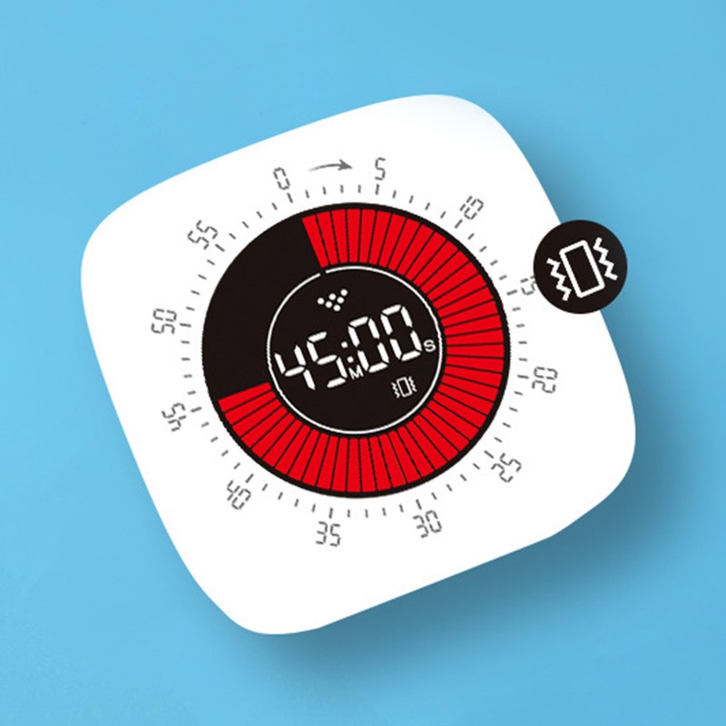 Digital Visual Timer Rechargeable 60 Minute Countdown Kids Study Desk