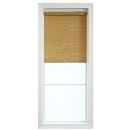 Everyday Celebration Roller Window Blinds & Shades, Cordless Roller Blinds for Windows, Natural Woven Cane Paper Window Blinds for Home, Pull Down Roller Shade, 29" W X 72" H (Wicker)