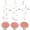Rose Gold Swirls Decorations Hanging Swirl Decorations 36 Pcs Rose