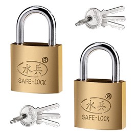 2 Pack Padlocks with Keys, 32mm Small Padlock Suitcase Luggage Locks Mini Padlock Key Padlock for Gym Locker, Computer Bag, Travel Bags, Cabinets - 32mm