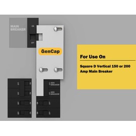 GenCap Generator Interlock Kit Compatible with Square D Vertical Main 150 or 200 amp Breaker, for Safe Usage of Portable Power During Outage