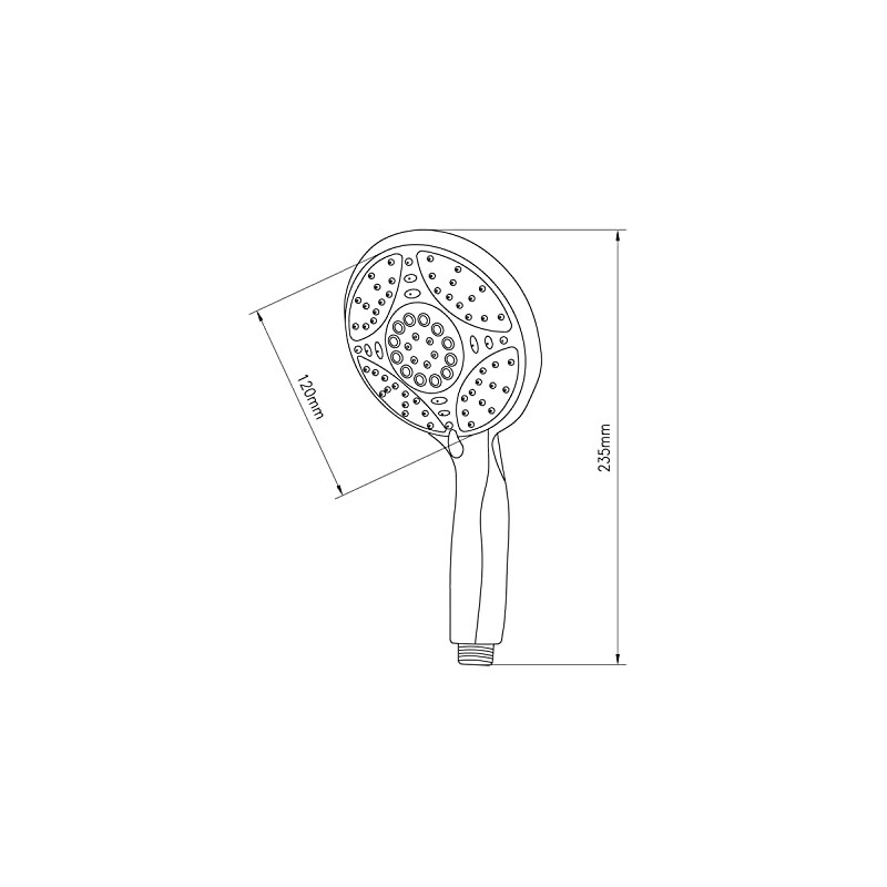 DP Bath RY-H215 Shower Handle - Silver