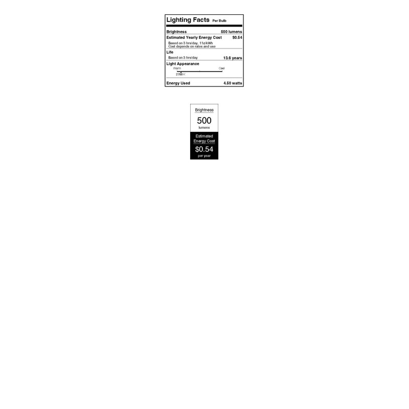 Westinghouse 5315020 4.5 Watt (60 Watt Equivalent) B11 Dimmable Frosted