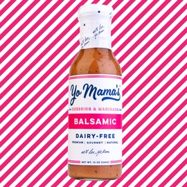 Yo Mama's Foods Gourmet Natural Balsamic Vinaigrette Dressing and Marinade - Pack of (2) - Low Carb, Low Sodium, and Gluten-Free